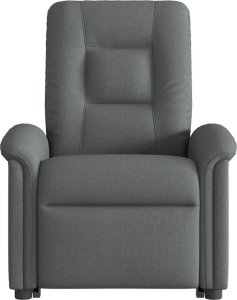 vidaXL Podnoszony fotel masujący, rozkładany, ciemnoszary, tkanina 5