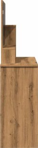 vidaXL Toaletka z lustrem, dąb artisan, 86,5x35x136 cm 5