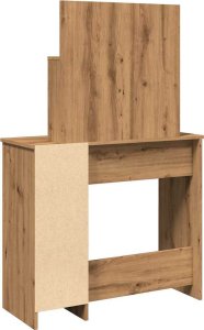 vidaXL Toaletka z lustrem, dąb artisan, 86,5x35x136 cm 6