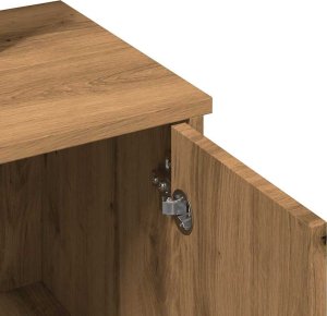 vidaXL Toaletka z lustrem, dąb artisan, 86,5x35x136 cm 8