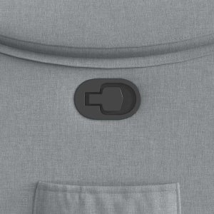 vidaXL Fotel rozkładany, jasnoszary, tapicerowany tkaniną 9