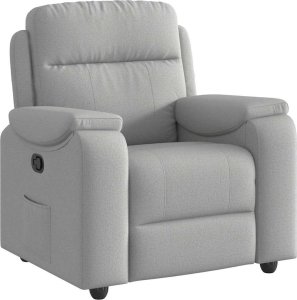 vidaXL Fotel rozkładany, szary, obity tkaniną 2