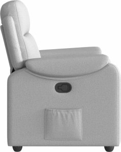 vidaXL Fotel rozkładany, szary, obity tkaniną 4