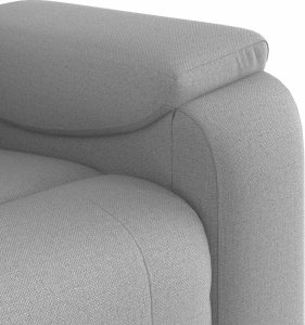 vidaXL Fotel rozkładany, szary, obity tkaniną 8