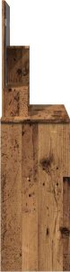 vidaXL Toaletka z lustrem Stare drewno 86,5x35x136 cm 5
