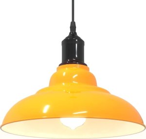 vidaXL Lampa wisząca z regulacją wysokości E27 połysk żółty metal 5