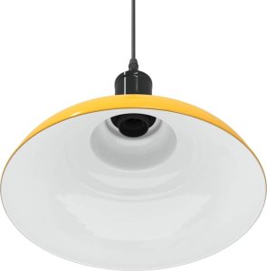 vidaXL Lampa wisząca z regulacją wysokości E27 połysk żółty metal 9
