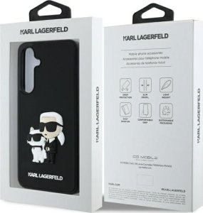 Karl Lagerfeld KLHCS24FE3DRKCNK S24 FE    S721 czarny/black hardcase 3D Rubber Karl&Choupette 7