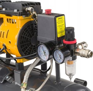 KOMPRESOR BEZOLEJOWY 24L SPRĘŻARKA 8 BAR 220l/min 230V SEPARATOR CICHY 59dB 2