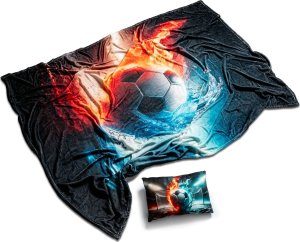 PIŁKARSKI ZESTAW kocyk i poduszka 2