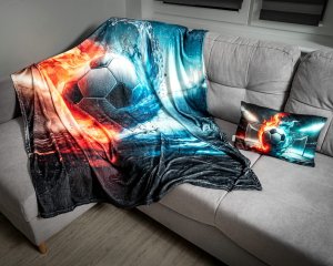 PIŁKARSKI ZESTAW kocyk i poduszka 3