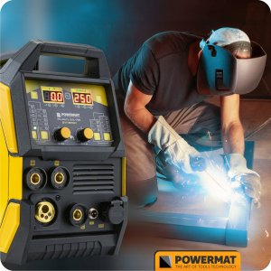 MIGOMAT SYNERGIA SPAWARKA INWERTOROWA 5W1 MIG MAG MMA PLAZMA TIG FLUX 250A 15