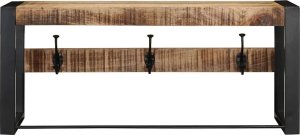 vidaXL Wieszak na ubrania 80x35x35 cm lite drewno surowe mango 2