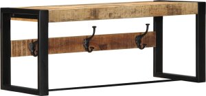vidaXL Wieszak na ubrania 80x35x35 cm lite drewno surowe mango 9