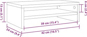 vidaXL Podstawka pod monitor, dąb artisan, 42x24x13 cm 10