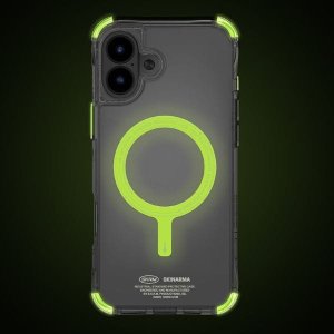 Skinarma etui Saido iPhone 16 6.1"        Magnetic Charging zielony/green (niteglow) 4