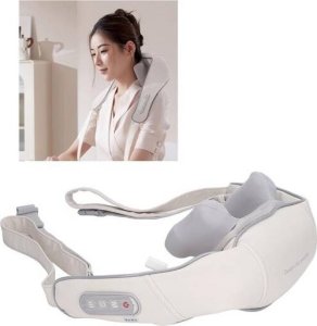 MASAŻER SZYI KARKU I RAMION Z WYPUSTKAMI MASUJĄCYMI FUNKCJA GRZANIA PODUSZKA MASUJĄCA KABEL USB 6