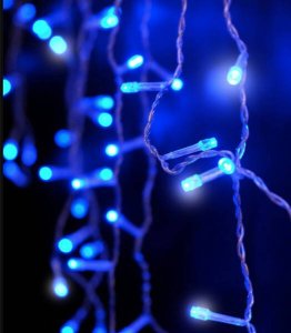 LAMPKI ZEWNĘTRZNE SOPLE 500 LED NIEBIESKIE 20M EFEKT FLASH KURTYNA GIRLANDA OŚWIETLENIE ŚWIĄTECZNE 2
