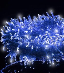 LAMPKI ZEWNĘTRZNE SOPLE 500 LED NIEBIESKIE 20M EFEKT FLASH KURTYNA GIRLANDA OŚWIETLENIE ŚWIĄTECZNE 3