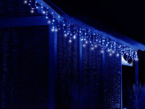 LAMPKI ZEWNĘTRZNE SOPLE 500 LED NIEBIESKIE 20M EFEKT FLASH KURTYNA GIRLANDA OŚWIETLENIE ŚWIĄTECZNE 6