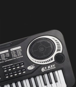 KEYBOARD PIANINO DO NAUKI ORGANY DLA DZIECI DOROSŁYCH 61 KLAWISZY MIKROFON ZASILACZ ZESTAW 3