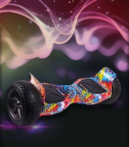 DESKOROLKA ELEKTRYCZNA TERENOWA DLA DZIECI MŁODZIEŻY DUŻE KOŁA HOVERBOARD BLUETOOTH LED 14