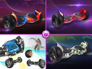 DESKOROLKA ELEKTRYCZNA TERENOWA DLA DZIECI MŁODZIEŻY DUŻE KOŁA HOVERBOARD BLUETOOTH LED 26