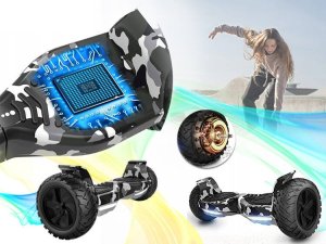 DESKOROLKA ELEKTRYCZNA TERENOWA DLA DZIECI MŁODZIEŻY DUŻE KOŁA HOVERBOARD BLUETOOTH LED 6