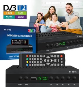 DEKODER TUNER DVB-T DVB-T2 DVB-C TELEWIZJA NAZIEMNA ODBIORNIK TELEWIZYJNY FULL HD ZESTAW PILOT 1