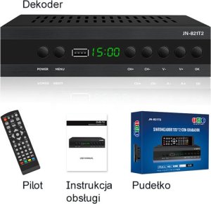 DEKODER TUNER DVB-T DVB-T2 DVB-C TELEWIZJA NAZIEMNA ODBIORNIK TELEWIZYJNY FULL HD ZESTAW PILOT 3