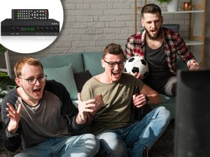 DEKODER TUNER DVB-T DVB-T2 DVB-C TELEWIZJA NAZIEMNA ODBIORNIK TELEWIZYJNY FULL HD ZESTAW PILOT 5