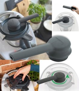 NASADKA ODPROWADZAJĄCA PARĘ SZARA THERMOMIX MONSIEUR OCHRONA PRZED WILGOCIĄ SILIKON SZARA CZĘŚĆ ZAMIENNA 1