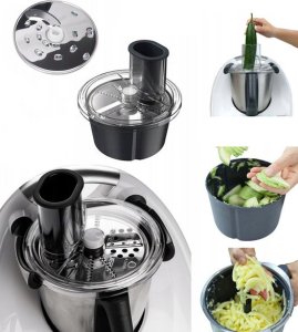 KRAJALNICA SZATKOWNICA DO WARZYW OWOCÓW CZARNA THERMOMIX TM5 TM6 TARCZA TNĄCA ZESTAW DO KROJENIA CZĘŚĆ ZAMIENNA 1