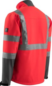 MASCOT Kurtka softshell SAFE LIGHT (kolor czerwień hi-vis/ciemny antracyt, rozmiar S) 2