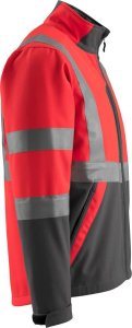 MASCOT Kurtka softshell SAFE LIGHT (kolor czerwień hi-vis/ciemny antracyt, rozmiar S) 3