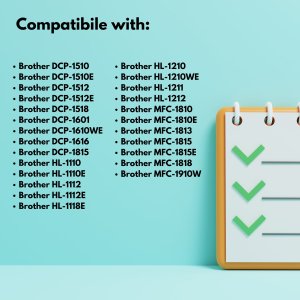 Toner Evoke Toner do drukarki Brother TN1030 czarny | 1000 stron | TN-1030 2