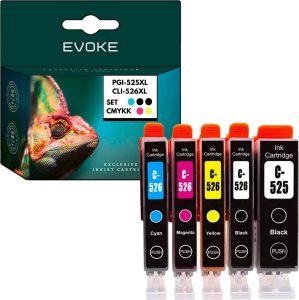 5x Tusz do drukarki Canon PGI-525 CL-526 XL | Zestaw 1x PGI525 + 4x CL526 1