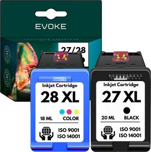 2x Tusz do drukarki HP 27 + 28 XL | czarny + kolor | C8727AE + C8728AE 1