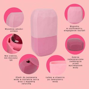 Yeye Silikonowy lodowy masażer do twarzy i ciała Fioletowy 15