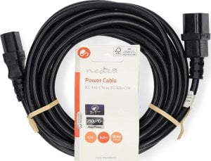Nedis CEGL10500BK50 kabel zasilające Czarny 5 m IEC C14 IEC 320 2