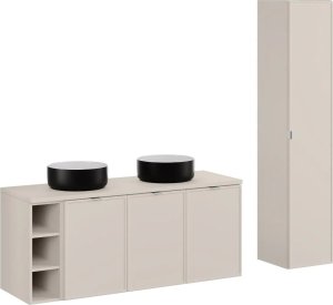 Szafka pod umywalkę nablatową BELLA CASHMERE 82-60-2S z blatem 60 cm kaszmir COMAD 11