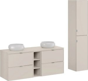 Szafka pod umywalkę nablatową BELLA CASHMERE 82-60-2S z blatem 60 cm kaszmir COMAD 12