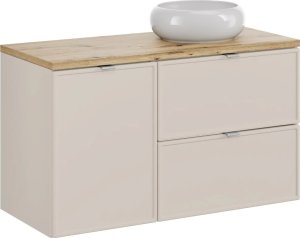 Szafka pod umywalkę nablatową BELLA CASHMERE 82-60-2S z blatem 60 cm kaszmir/dąb artisan COMAD 11