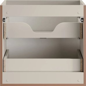 Szafka pod umywalkę nablatową BELLA CASHMERE 82-60-2S z blatem 60 cm kaszmir/dąb artisan COMAD 3