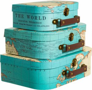 STARA MAPA - Dekoracyjne walizeczki dziecięce 3 szt. Sass&Belle 4