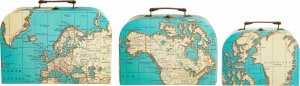 STARA MAPA - Dekoracyjne walizeczki dziecięce 3 szt. Sass&Belle 7