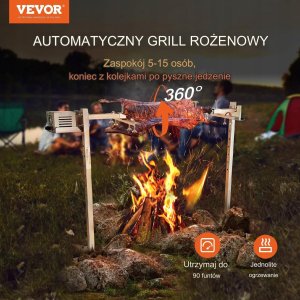 Grill Elektryczny z Rożnem 41 kg Wieprzowina Jagnięcina 2