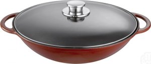 SCHULTE-UFER Wok Rustika czerwony żeliwo 36cm 6,2 l 1662-36 r 1