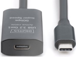 Kabel USB DIGIT USB-C - USB-C 5 m Czarny (DA-73108) 2