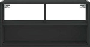 Szafka pod telewizor, czarna, 80x31x39,5 cm 4